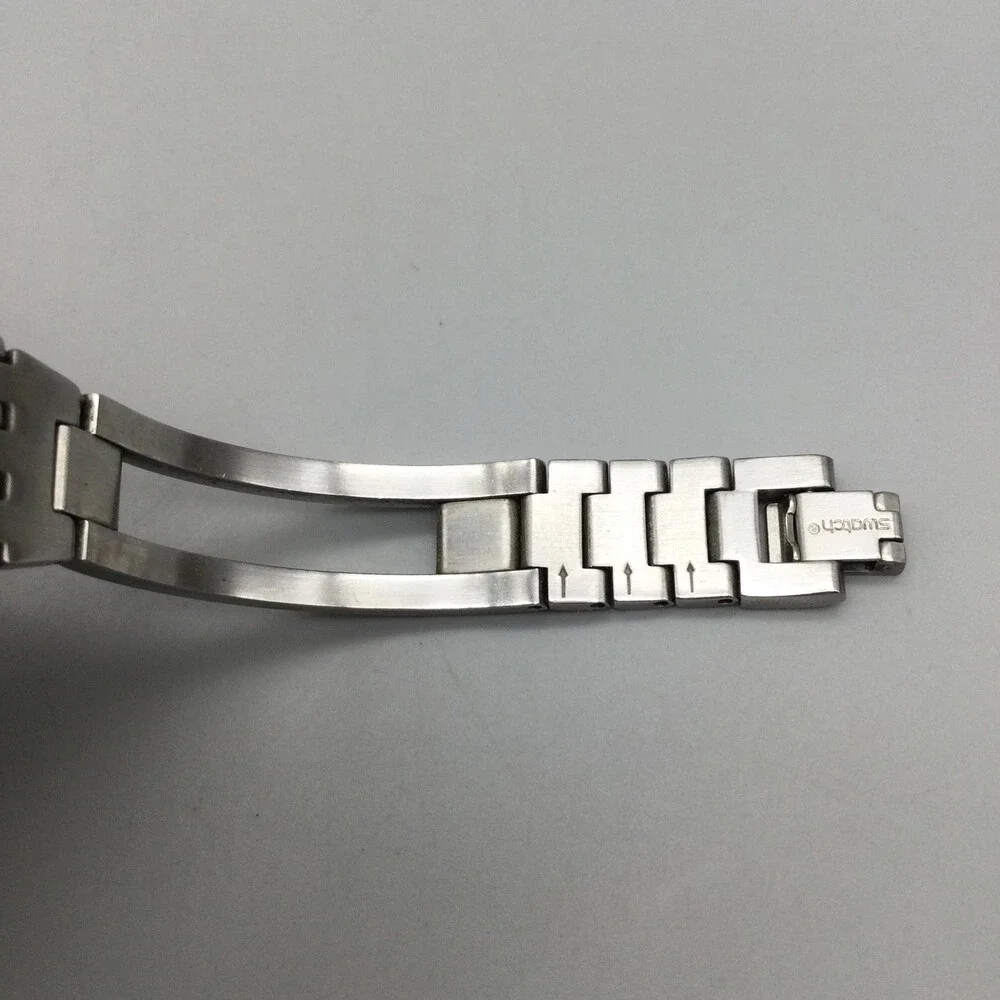 Vintage Swatch Irony Frivole Womens Watch 24mm Black Stainless New Battery 6.25